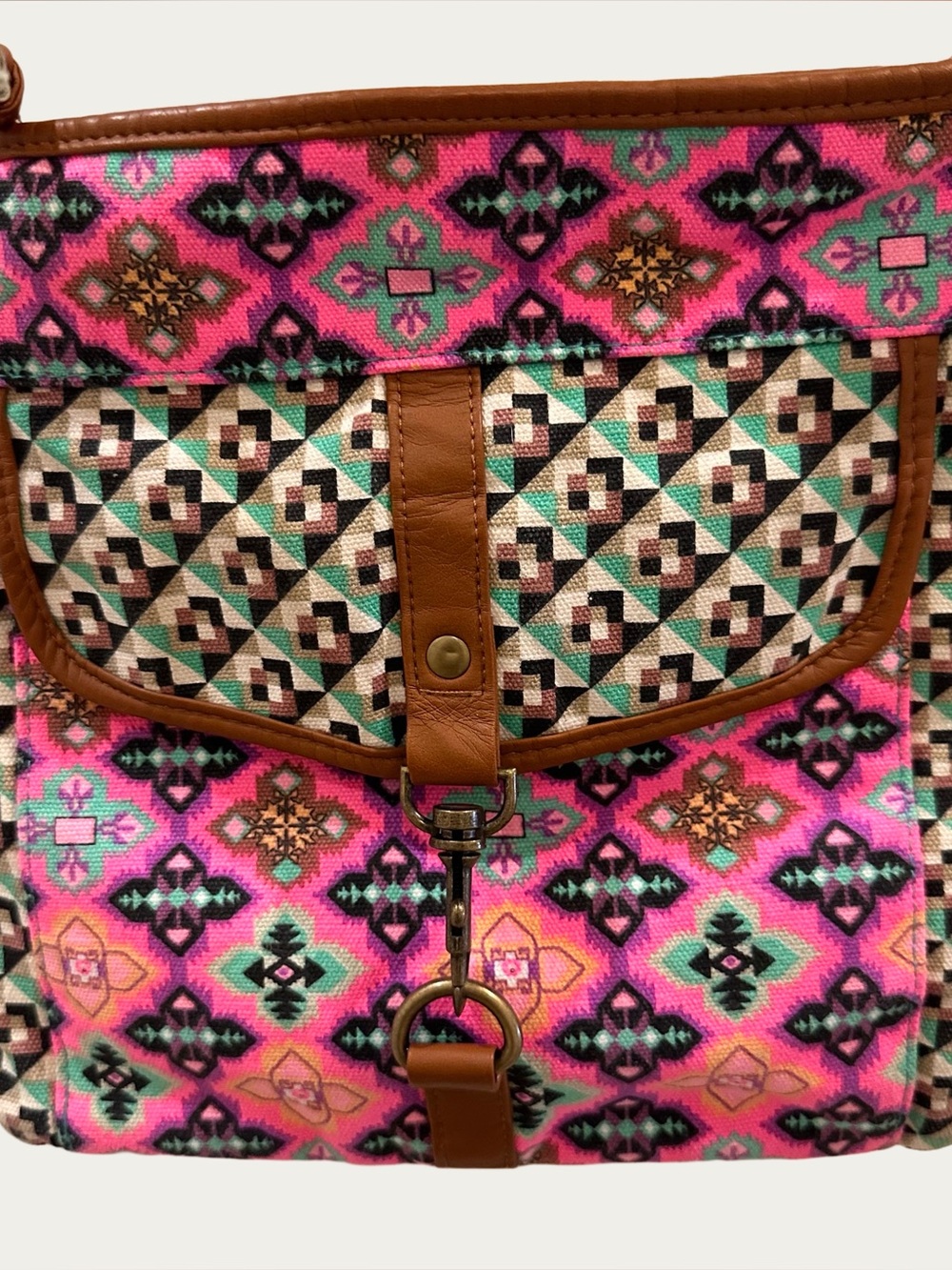 NOBO No Boundaries Aztec Kaleidoscope Southwestern Crossbody Bag